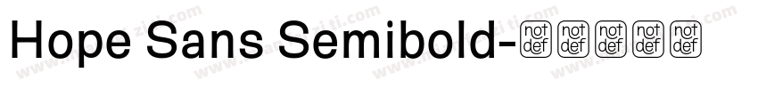 Hope Sans Semibold字体转换